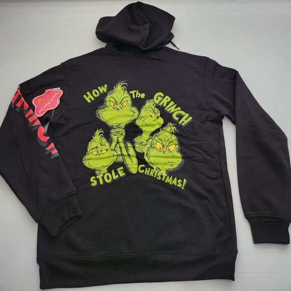 Grinch Hoody Size XS Black New - Picture 2 of 5
